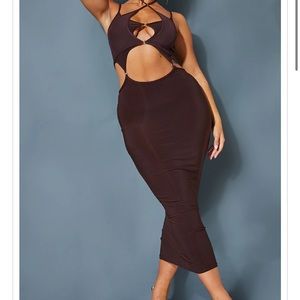 PLT Brown Midi Dress